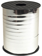 Gavebånd metallic sølv 250mx10mm